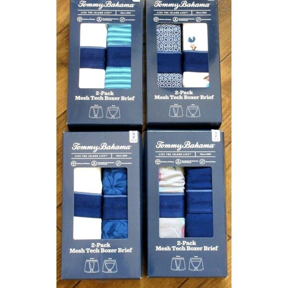 Tommy Bahama Other - Tommy Bahama Men's Island Life 2 pack Mesh Tech Boxer Briefs Assorted Patterns